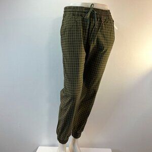 Rag Supply Women's Green Check Jogger Pants - Size Small - NWT